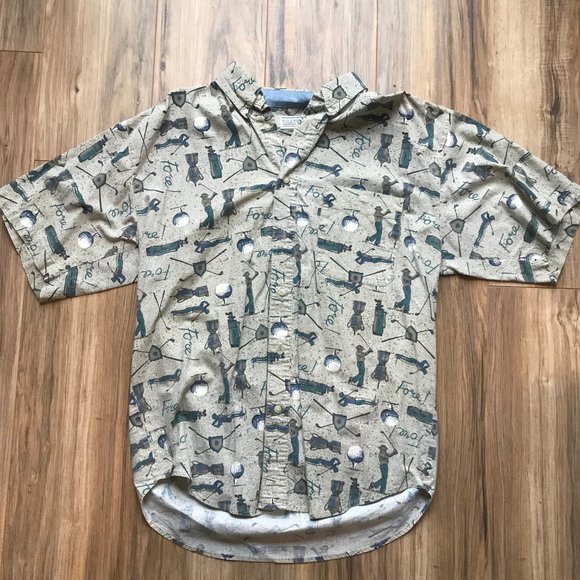 Bugle Boy Other - Men's Vintage Golf themed button down